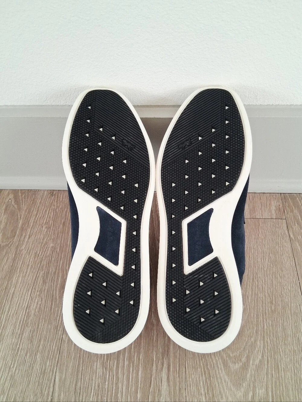 Wolf & Shepherd Crossover Loafer In Navy Suede